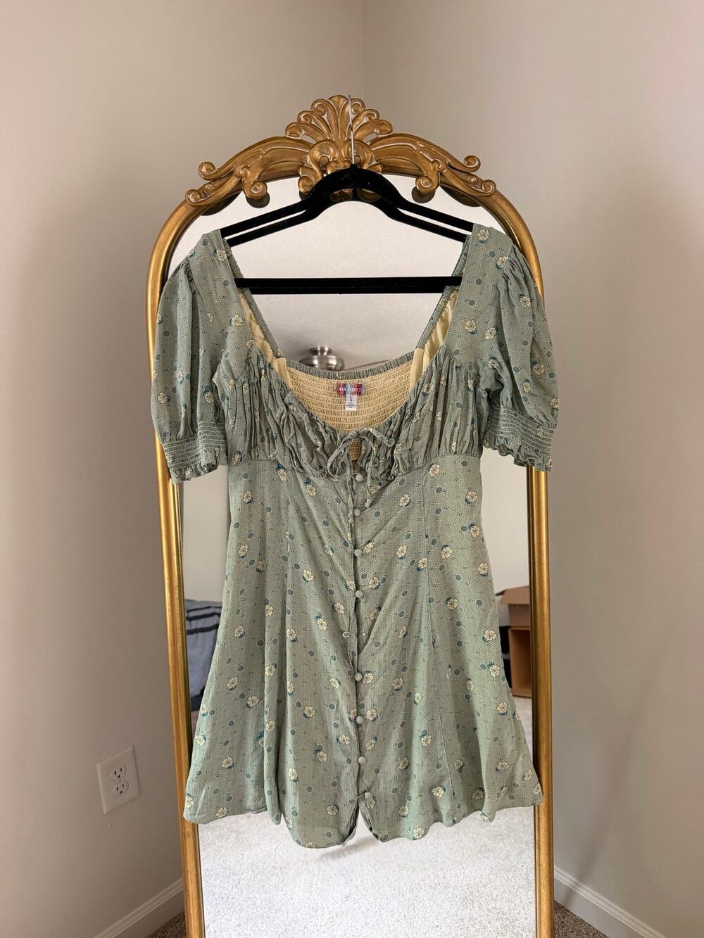 READ Urban Outfitters Persephone Blue Multi Floral Mini Dress